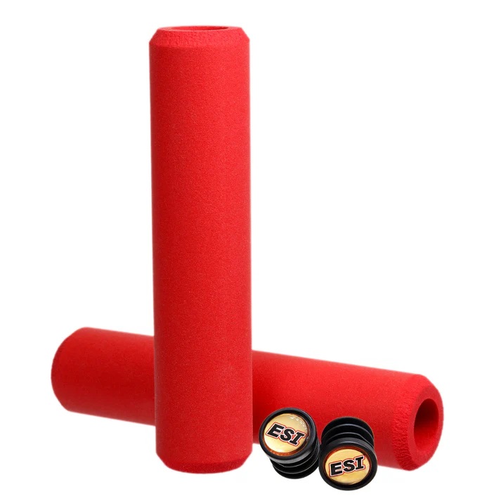 ESI 100% Silicone MTB Grips - Chunky 60g - Red - Image 2