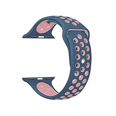 KD Silicone Strap for 38/40mm Apple watch (S/M/L) – Navy & Pink