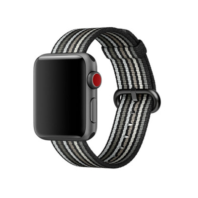KD Nylon Strap for 38/40mm Apple Watch(S/M/L) – Black/Grey
