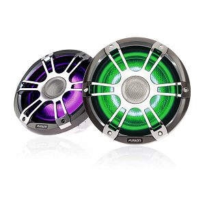 Fusion® Signature Series 6.5" 230 Watt Coaxial Sports Chrome Marine Speaker with CRGBW LED Lighting