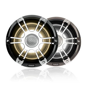 Fusion® Signature Series 7.7" 280 Watt Coaxial Sports Chrome Marine Speaker with CRGBW LED Lighting