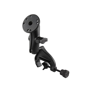 RAM Yoke Clamp Mount with Double Socket Arm and Round Base Adapter