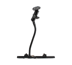 RAM Cessna Seat Rail Mount with Double Socket Arm & 2.5" Round Base (Universal AMPs Hole Pattern)