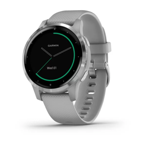 Garmin Vivoactive 4S, Powder Grey with Silver Hardware