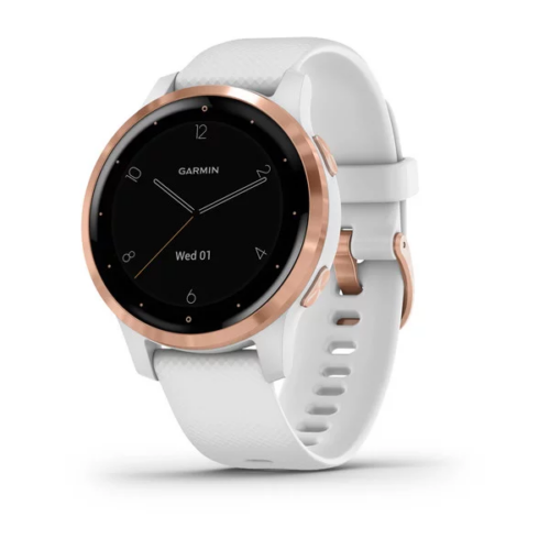 Garmin Vivoactive 4S, White with Rose Gold Hardware