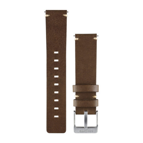 Garmin Quick Release 20mm Leather Bands - Dark Brown