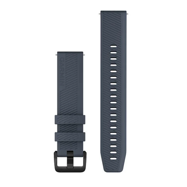 Garmin Quick Release Bands 20mm-Granite Blue With Black Stainless Steel Hardware - Image 1