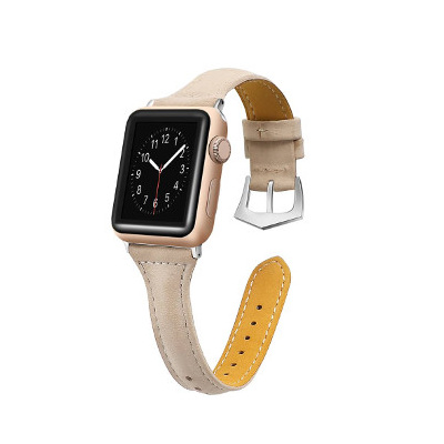 KD T shape Leather Strap for 38/40mm Apple Watch – Apricot