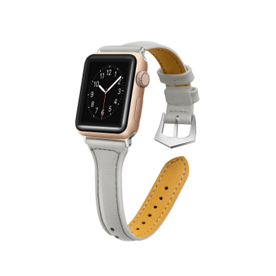 KD T shape Leather Strap for 38/40mm Apple Watch(S/M/L) – Grey