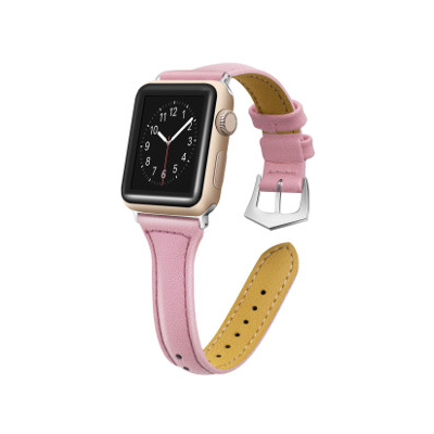 KD T shape Leather Strap for 38/40mm Apple Watch(S/M/L) – Pink