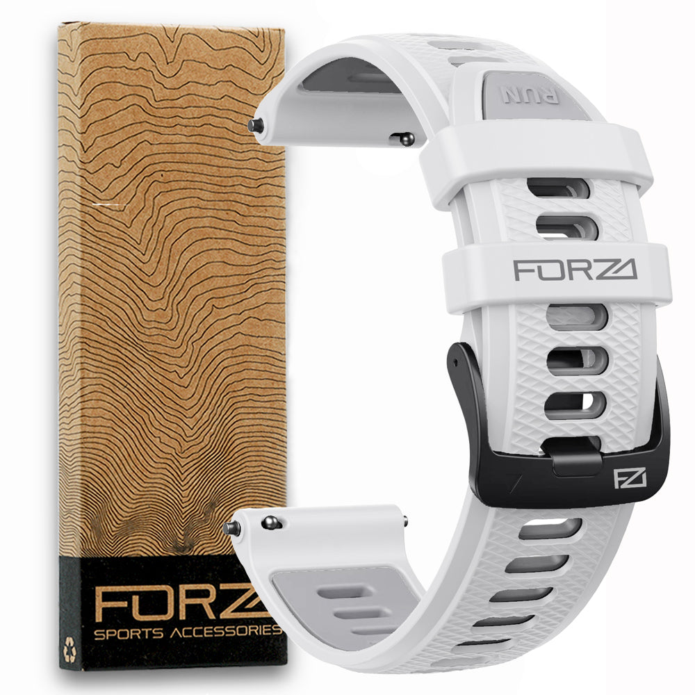 FORZA Elite 20mm Quick Release Two-Tone Watch Strap - White Grey