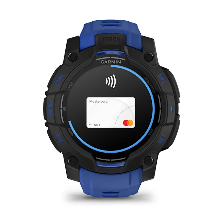 Garmin Instinct 3 45mm AMOLED - Black with Bolt Blue Black Band 11