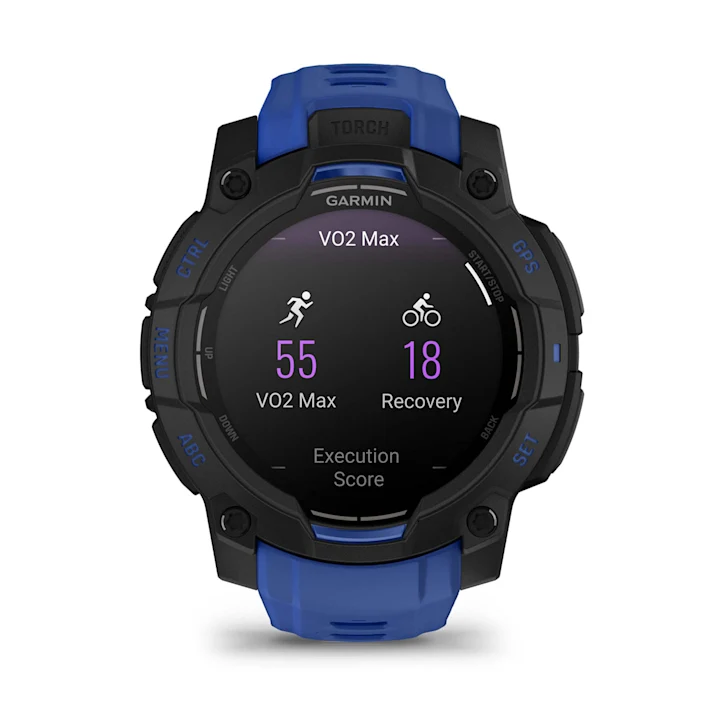 Garmin Instinct 3 45mm AMOLED - Black with Bolt Blue Black Band 13
