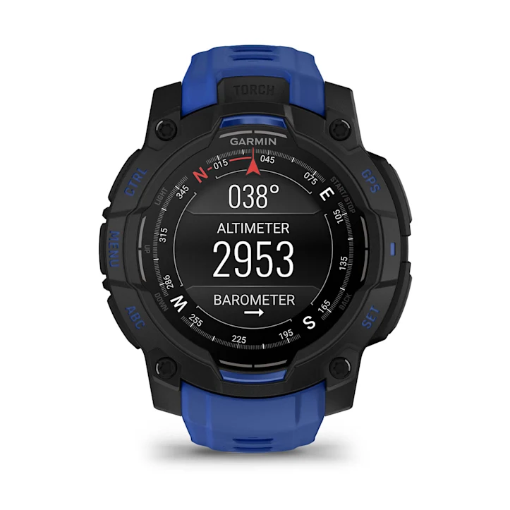 Garmin Instinct 3 45mm AMOLED - Black with Bolt Blue Black Band 7