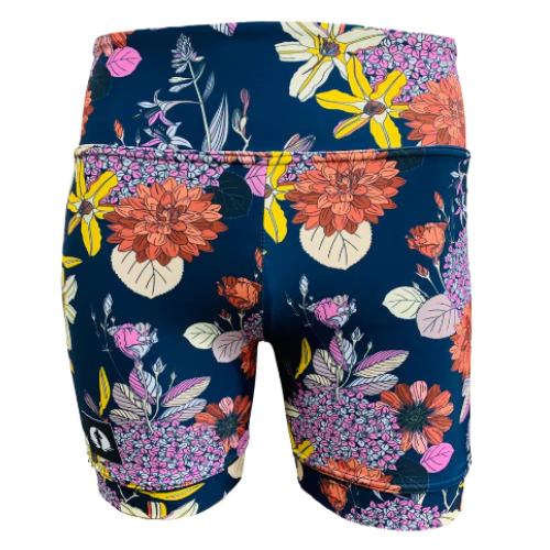 Funky Pants- High Waist Shorts- Floral Charms