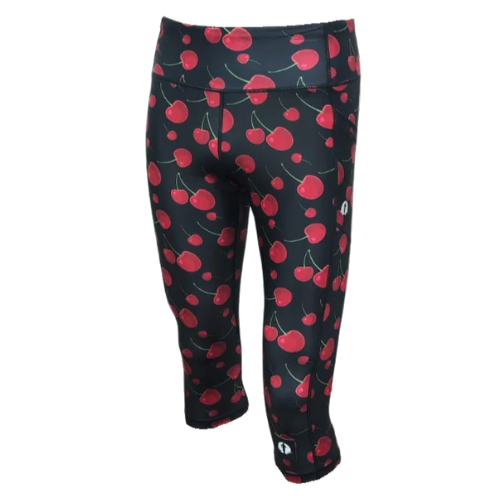 Funky Pants- High Waist Leggings- Cherry okie
