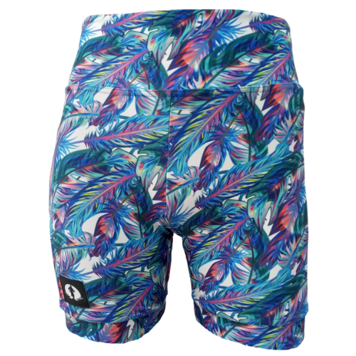Funky Pants- High Waist Shorts- Feathers