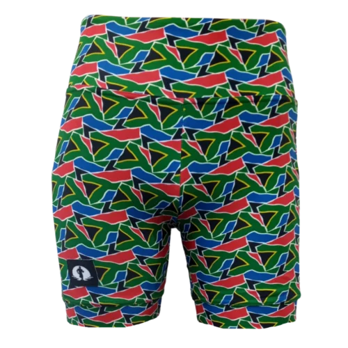 Funky Pants- High Waist Shorts- Sa Flag