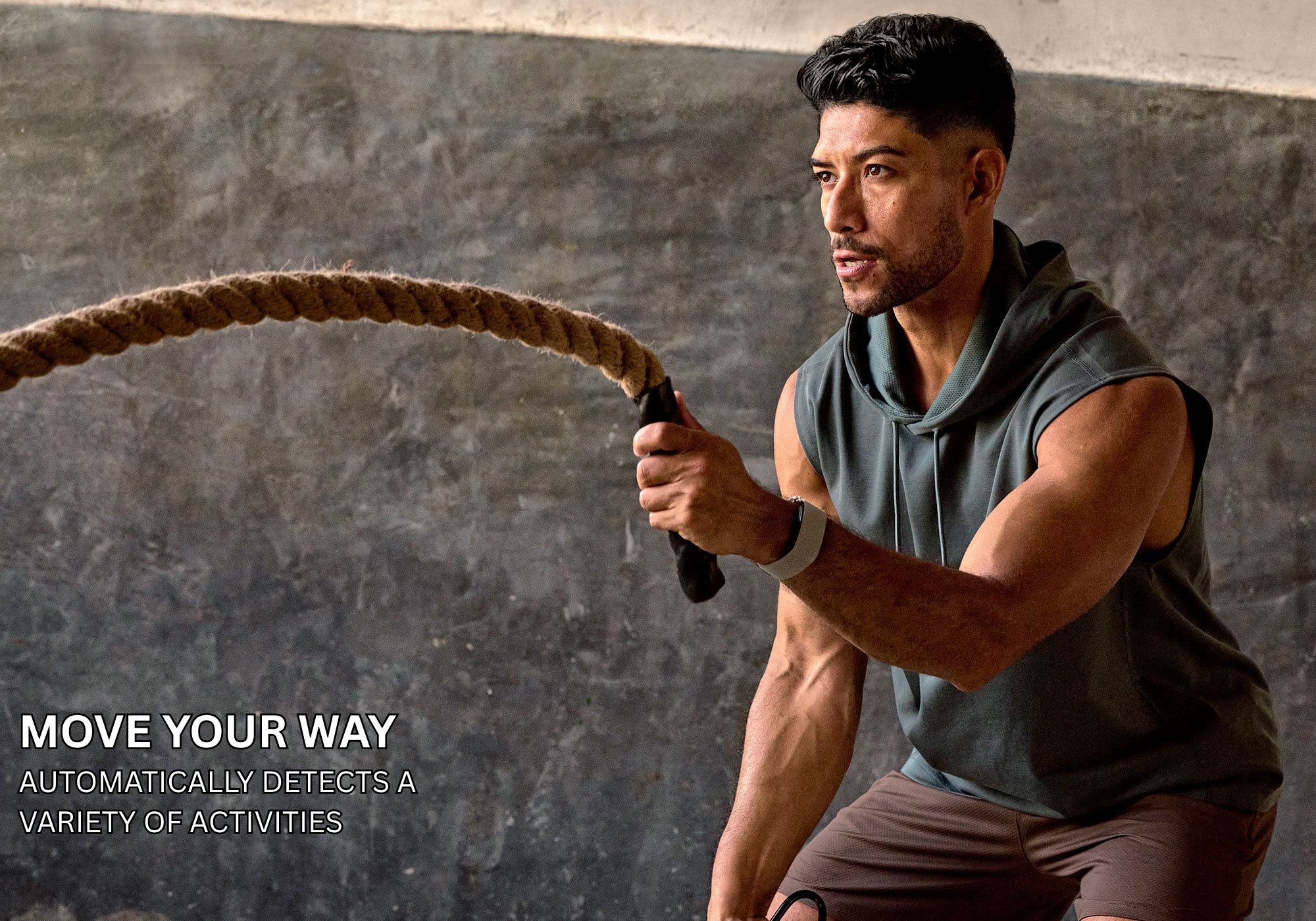 Garmin CIRQA Smart Band automatically detecting a variety of fitness and daily activities