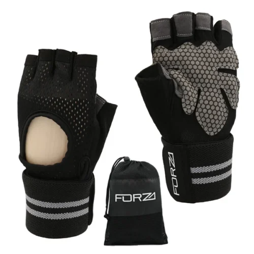 FORZA Weight LiftingGym Gloves - Non-Slip - Padded - Open Back – with Wrist Support