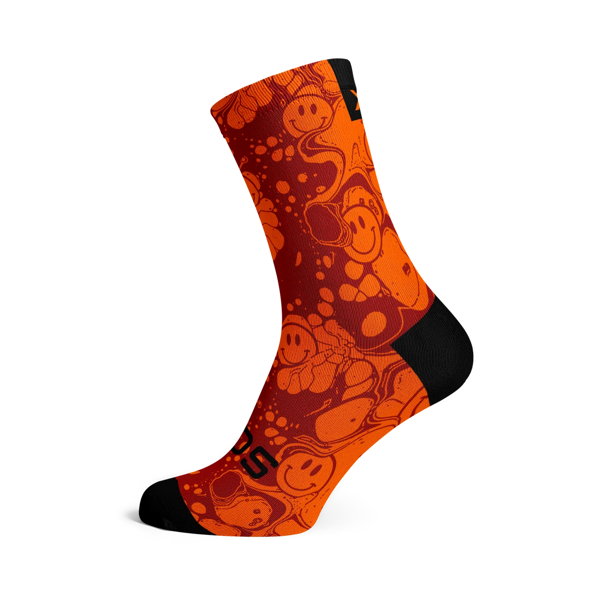 Sox Footwear- Neon Slide Orange Crew Socks
