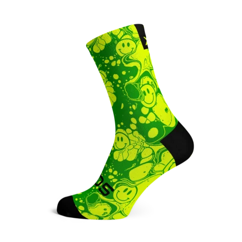 Sox Footwear- Neon Slide Yellow Crew Socks