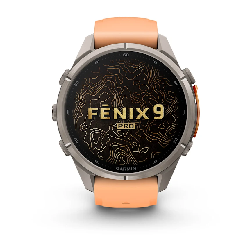 Garmin fēnix® 9 Pro LTE- Orange Silicone Band - 43mm - Image 2