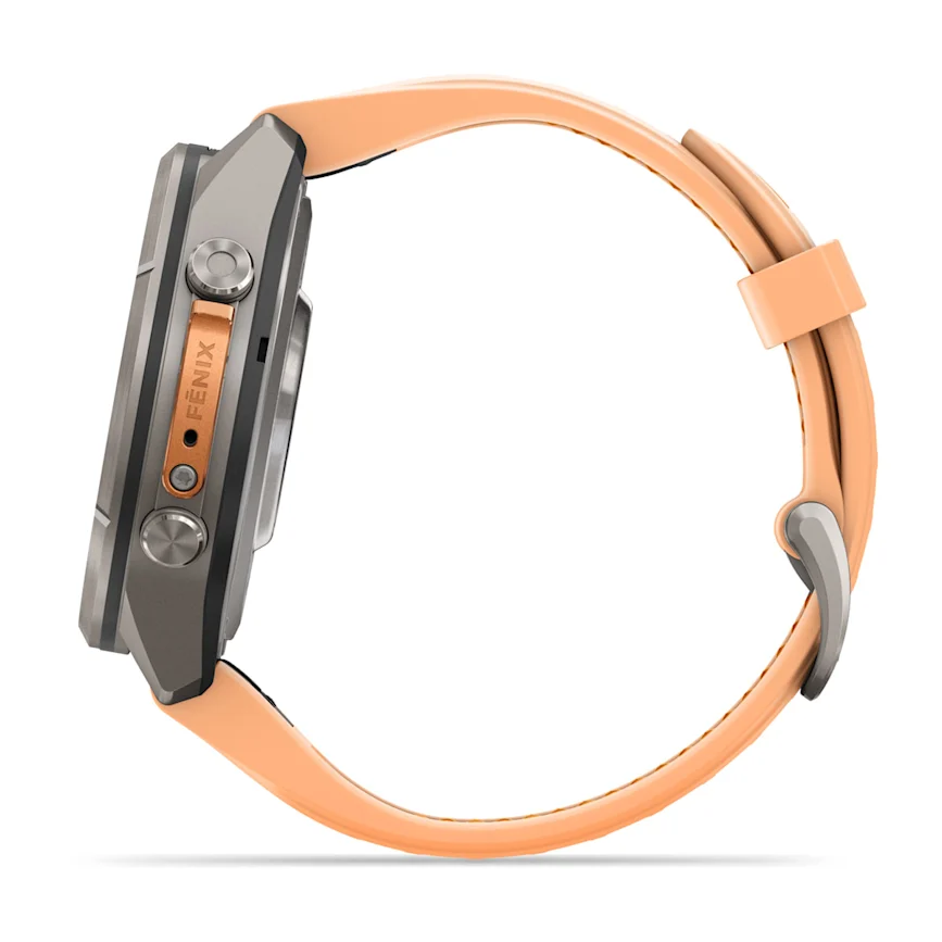 Garmin fēnix® 9 Pro LTE- Orange Silicone Band - 43mm - Image 12