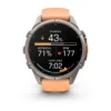 Garmin fēnix® 9 Pro LTE- Orange Silicone Band - 43mm - Thumbnail Image 4