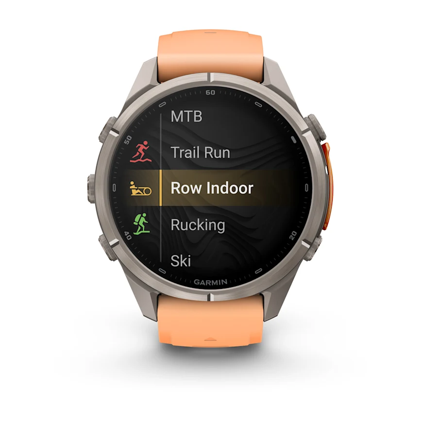 Garmin fēnix® 9 Pro LTE- Orange Silicone Band - 43mm - Image 6