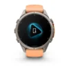 Garmin fēnix® 9 Pro LTE- Orange Silicone Band - 43mm - Thumbnail Image 8