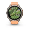 Garmin fēnix® 9 Pro LTE- Orange Silicone Band - 43mm - Thumbnail Image 9