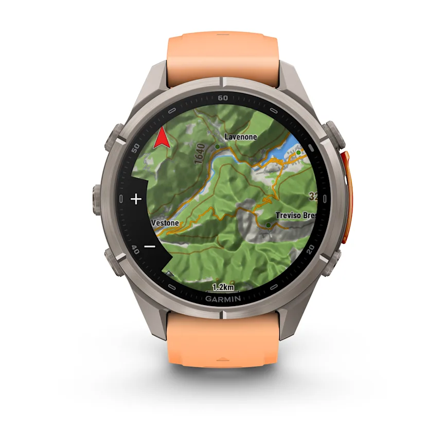 Garmin fēnix® 9 Pro LTE- Orange Silicone Band - 43mm - Image 9